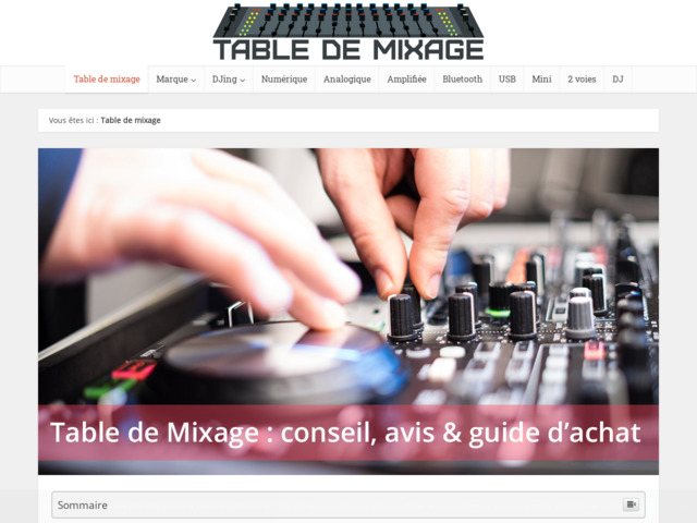 La table de mixage