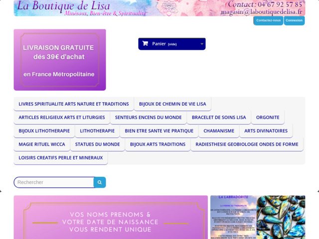LA BOUTIQUE DES PIERRES ET MINERAUX, SPIRITUALITE, BIEN ETRE ET ESOTERISME A MONTPELLIER