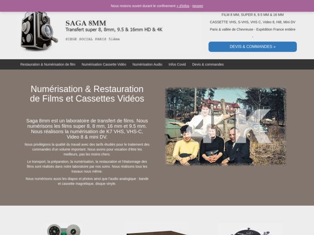 Transfert & numérisation sur dvd de films 8 mm et super 8