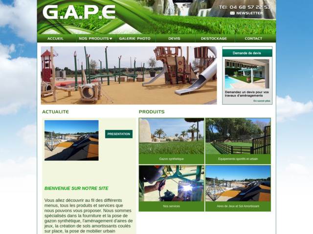 Gape, gazon artificiel pour l'environnement