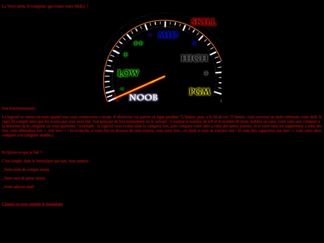 Evaluez votre skill !