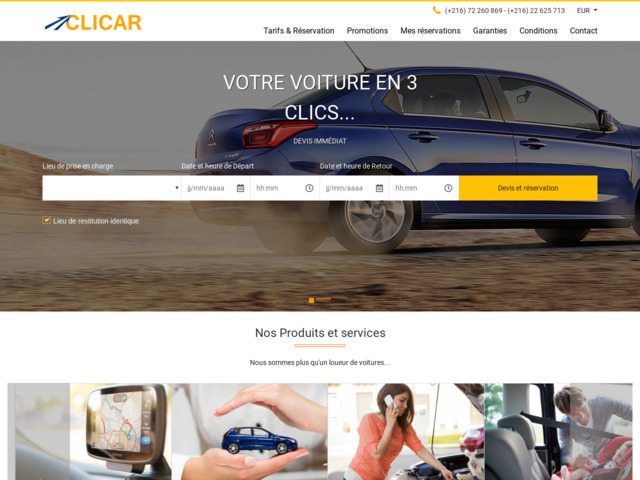 Clicar Tunisie : location voiture en Tunisie