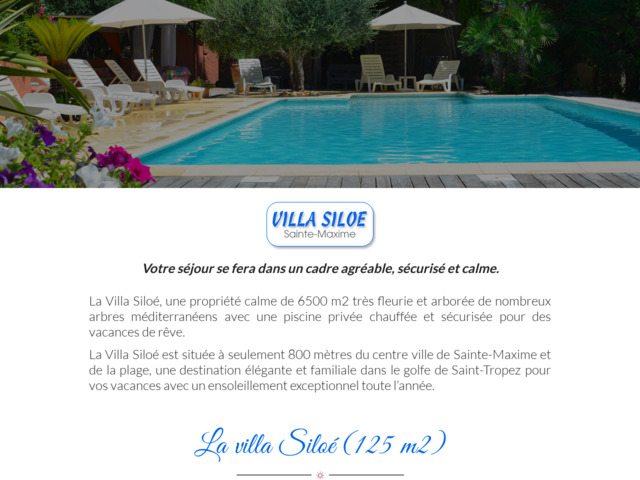 VILLA SILOE à Sainte-Maxime - Locations Vacances