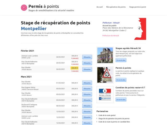 Stage permis conduire