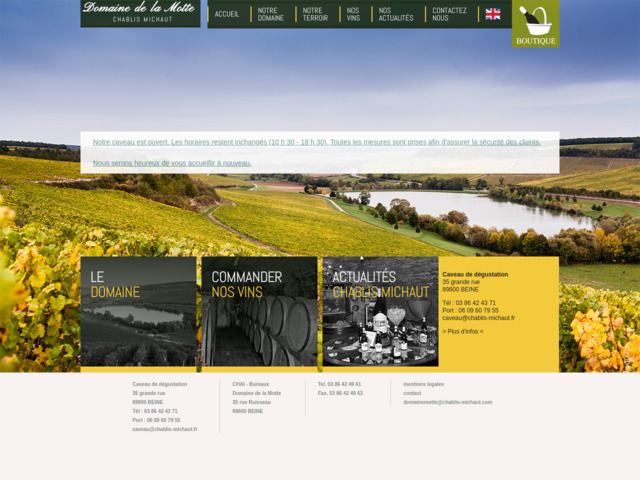 Le domaine de la Motte et ses vins de Chablis