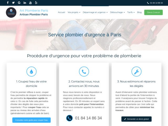 Les meilleurs artisans plombiers de paris