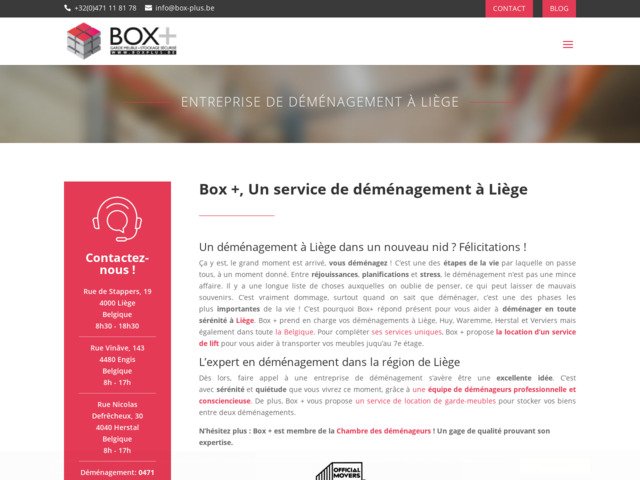 Un dmnagement optimal  lige avec box+