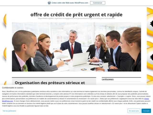 Organisation des préteurs sérieux et honnêtes à votre service