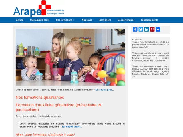 Formations professionnelles pour l'enfance