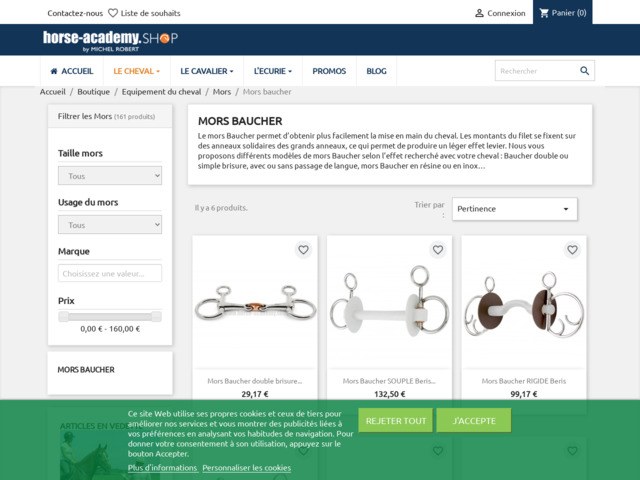 Mors baucher - horse academy shop