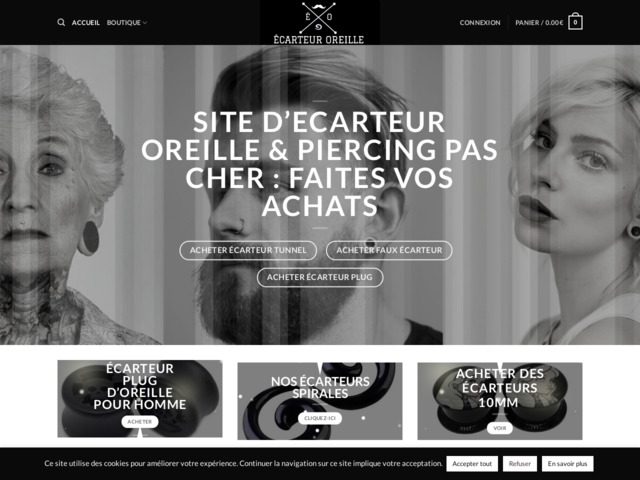 Boutique d'écarteur d'oreille plug et tunnel à petit prix et de qualité