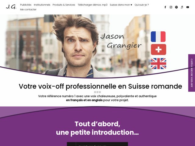 J. Grangier, artiste suisse pour voix off