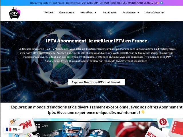 Meilleur Abonnement iptv Premium- Code iptv Pas cher En 4K, FHD, HD