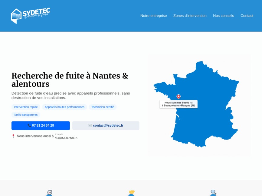 Sydetec | recherche de fuite d'eau 